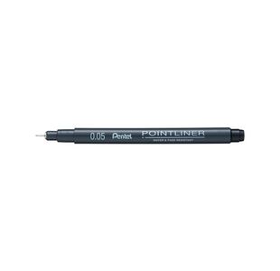 Pentel P/liner Pigmt Line .05 Blk 12