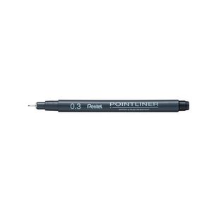 Pentel P/liner Pigmt Line 0.3 Blk 12