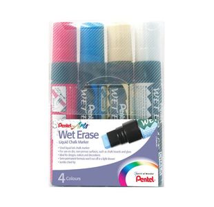 Pentel Jumbo Chalk Markers Pk4 Asst