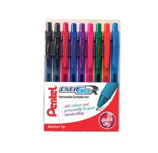 Pentel EnerGel Pen Med Asst Pk9