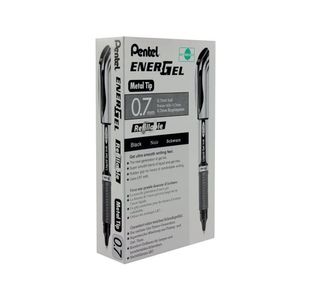 Pentel Energel Xm Metal Tip Rball Black