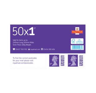 Royal Mail 1st Class Stamp Sh Pk50