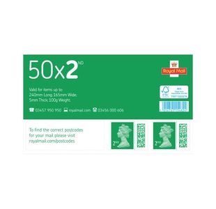 Royal Mail 2nd Class Stamp Sh Pk50