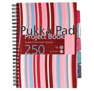 Pukka Pad A4 Project Book Hardback Asst