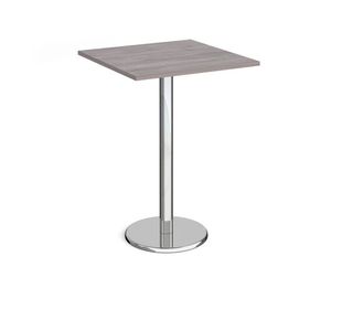 Pisa square poseur table with round base