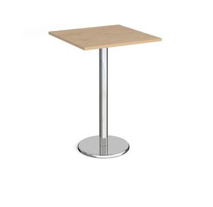 Pisa square poseur table with round base