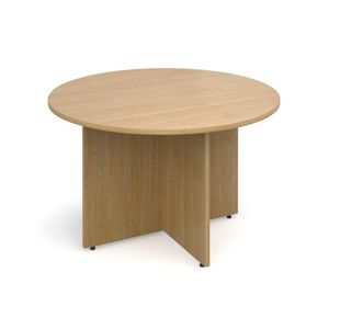 Arrow head leg circular meeting table