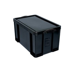 Really Useful 64Ltr Recyc Box Blk 64Bkr