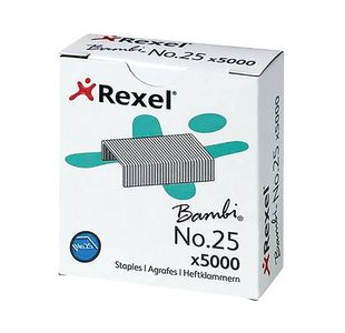 Rexel No25 Staples Metal 4mm Pk5000