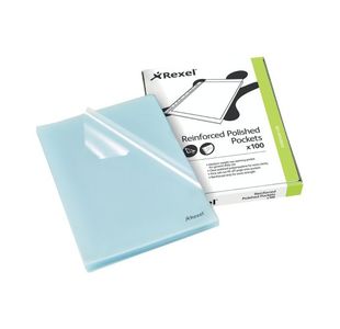 Rexel Cut Flush Folders A4 Clr Pk100