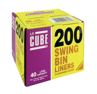 Le Cube Swing Bin Liners Pk 200