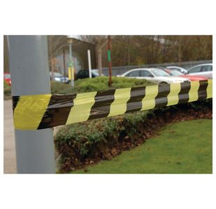 Fd Tape Barrier Striped 75X500M Blck/Ylw