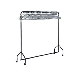 30 Hanger Garment Rail Black 311418