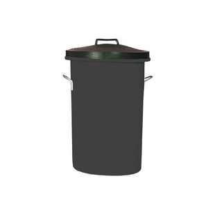 HD Storage Bin with Lid/Handles Blk