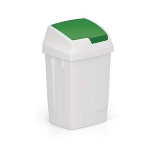 Fd 50 Litre Swing Bin White/Green 330351