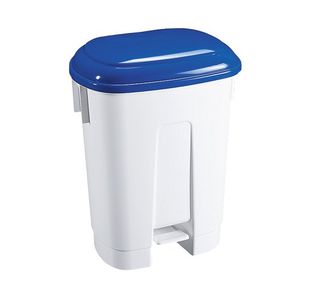 60 L Plastic Bin White/Blu 348013