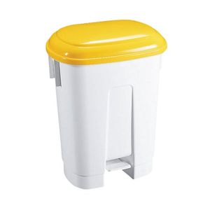 30L Plastic Bin White/Ylw 348023