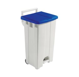 90L Mobile Pedal Bin Lid Blu 357003