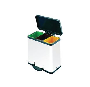 Trento Oko 3X9L Recycling Bin Wht