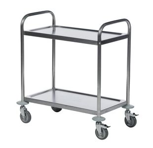 2 Shelf Trolley 600X400 Slv