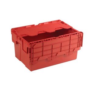 Attached Lid Containr 54L Red 375816