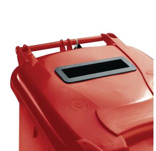 120L Locked Red Wheelie Bin 377902