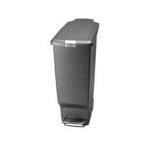 Slim Grey Pedal Bin 40L 382650