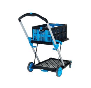 Folding Trolley and Box Black/Blue