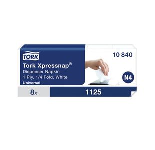 Tork Xpressnap 1 Ply Napkins 4Fold