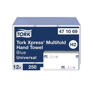 Tork Xpress Mfold Towel Blu 250Shts Pk12