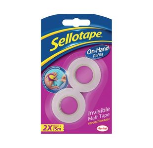 Sellotape Refill Matt 18mmx15m Pk2