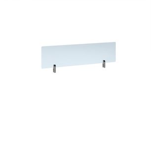 Desktop Acrylic Screen Topper With Silver Brackets 1200Mm Wide