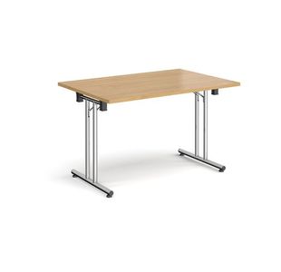 Rect folding leg table straight feet