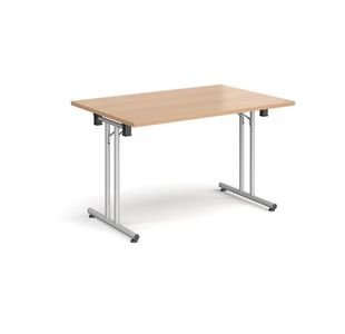 Rect folding leg table straight feet