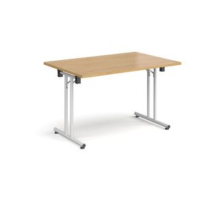 Rect folding leg table straight feet