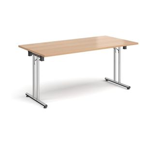 Rect folding leg table straight feet