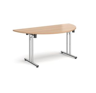 Semi cir folding leg table straight feet