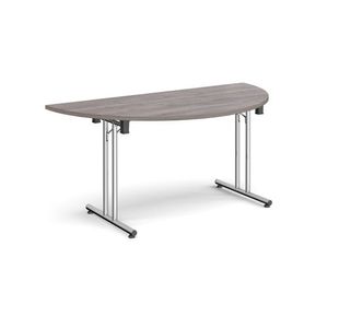 Semi cir folding leg table straight feet