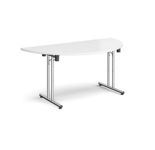 Semi cir folding leg table straight feet