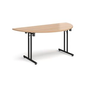 Semi cir folding leg table straight feet