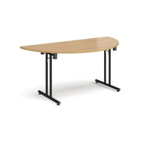 Semi cir folding leg table straight feet