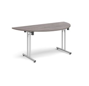 Semi cir folding leg table straight feet