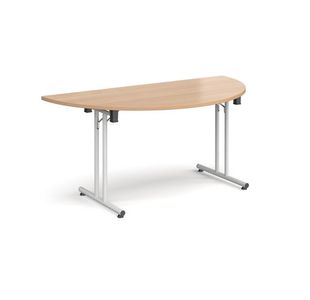 Semi cir folding leg table straight feet