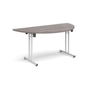 Semi cir folding leg table straight feet