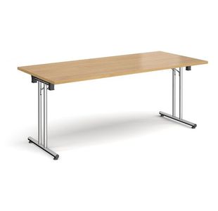 Rect folding leg table straight feet