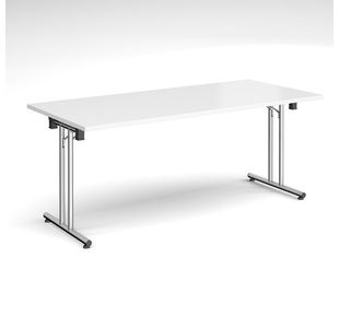 Rect folding leg table straight feet