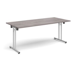 Rect folding leg table straight feet