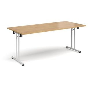 Rect folding leg table straight feet