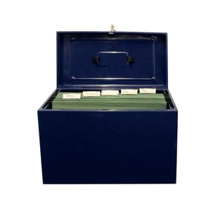 Cathedral Metal File Box Blue Fcap Hobl