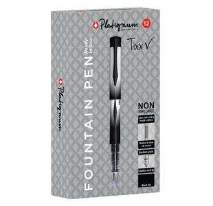 Snopake Platignum Fount Pen Blk Pk12